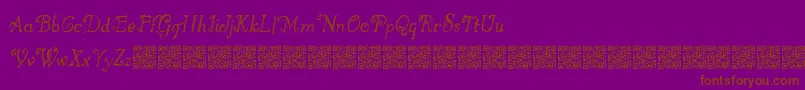 Greatwinter Font – Brown Fonts on Purple Background