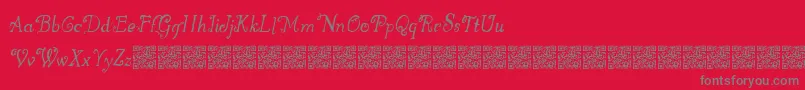 Greatwinter Font – Gray Fonts on Red Background