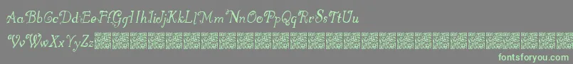 Greatwinter Font – Green Fonts on Gray Background