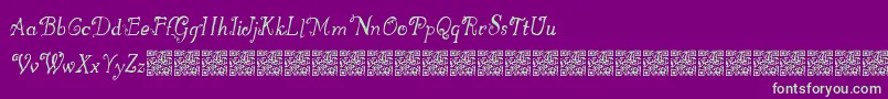 Greatwinter Font – Green Fonts on Purple Background