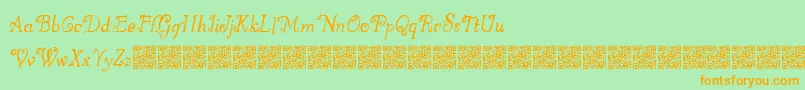 Greatwinter Font – Orange Fonts on Green Background