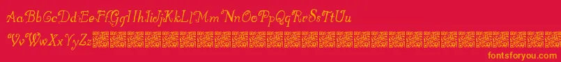 Greatwinter Font – Orange Fonts on Red Background
