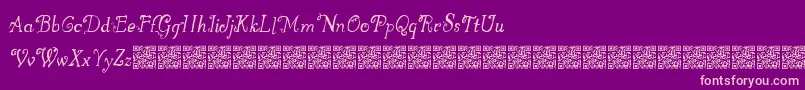 Greatwinter Font – Pink Fonts on Purple Background