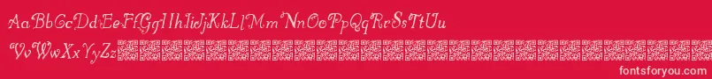 Greatwinter Font – Pink Fonts on Red Background