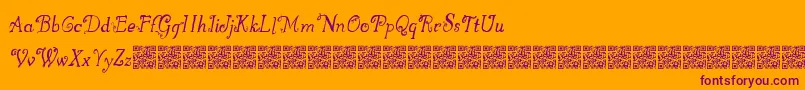 Greatwinter Font – Purple Fonts on Orange Background