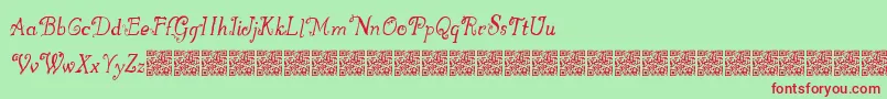 Greatwinter Font – Red Fonts on Green Background