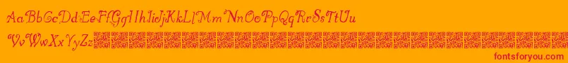 Greatwinter Font – Red Fonts on Orange Background