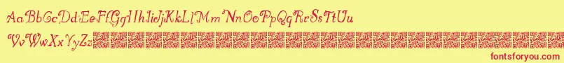 Greatwinter Font – Red Fonts on Yellow Background