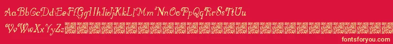 Greatwinter Font – Yellow Fonts on Red Background