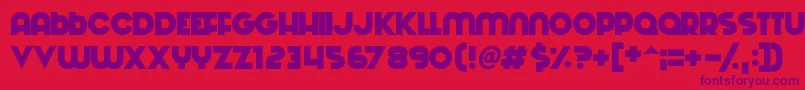 Machinations Font – Purple Fonts on Red Background