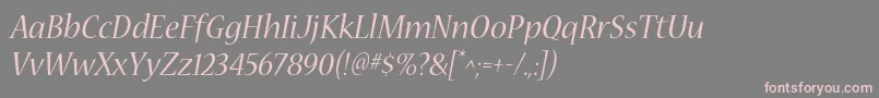NuevastdItalic Font – Pink Fonts on Gray Background