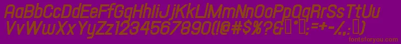 Hallandaletextbolditalic Font – Brown Fonts on Purple Background