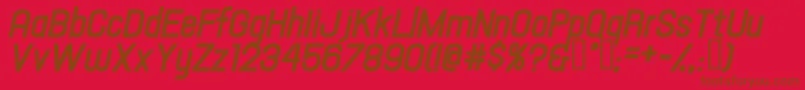 Hallandaletextbolditalic Font – Brown Fonts on Red Background