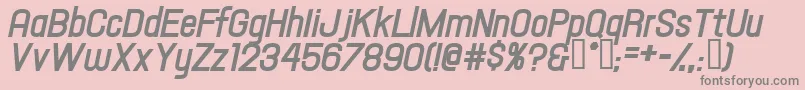 Hallandaletextbolditalic Font – Gray Fonts on Pink Background