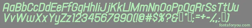 Hallandaletextbolditalic Font – Green Fonts on Gray Background