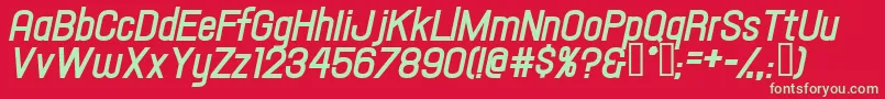 fuente Hallandaletextbolditalic – Fuentes Verdes Sobre Fondo Rojo