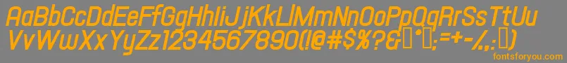 Hallandaletextbolditalic Font – Orange Fonts on Gray Background