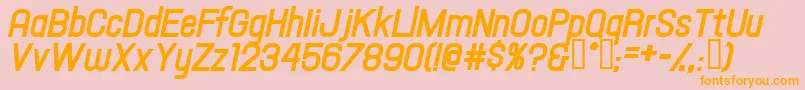 Police Hallandaletextbolditalic – polices orange sur fond rose