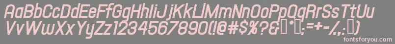 Hallandaletextbolditalic Font – Pink Fonts on Gray Background