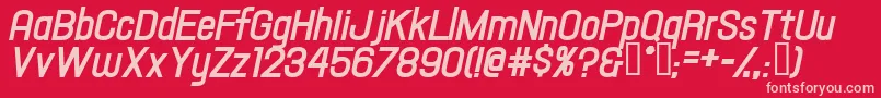 Hallandaletextbolditalic Font – Pink Fonts on Red Background