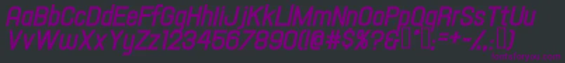 Hallandaletextbolditalic Font – Purple Fonts on Black Background