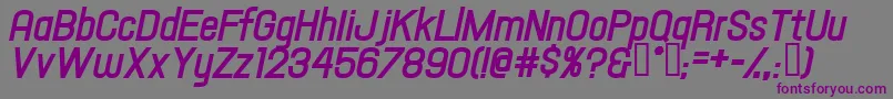Hallandaletextbolditalic Font – Purple Fonts on Gray Background