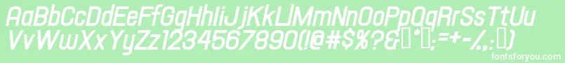 フォントHallandaletextbolditalic – 緑の背景に白い文字