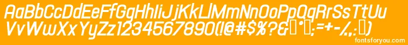 Hallandaletextbolditalic Font – White Fonts on Orange Background