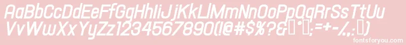 Hallandaletextbolditalic Font – White Fonts on Pink Background