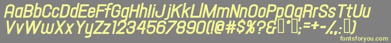 Hallandaletextbolditalic Font – Yellow Fonts on Gray Background