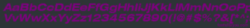 ContextRepriseExpandedSsiBoldExpandedItalic Font – Purple Fonts on Black Background