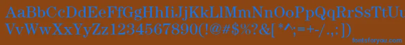 CenturynovaBook Font – Blue Fonts on Brown Background