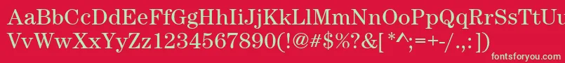 CenturynovaBook Font – Green Fonts on Red Background