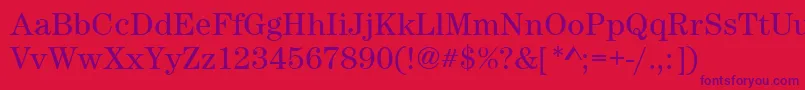 Шрифт CenturynovaBook – фиолетовые шрифты на красном фоне