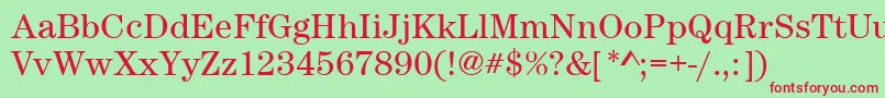 CenturynovaBook Font – Red Fonts on Green Background