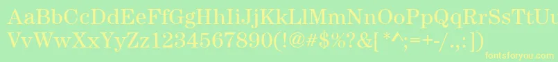 CenturynovaBook Font – Yellow Fonts on Green Background