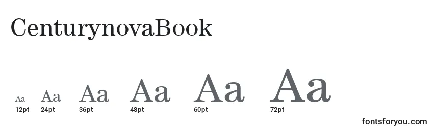 Размеры шрифта CenturynovaBook