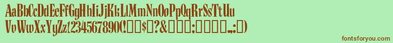 BudnullMedium-fontti – ruskeat fontit vihreällä taustalla