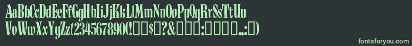 Шрифт BudnullMedium – зелёные шрифты на чёрном фоне