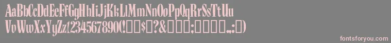 Шрифт BudnullMedium – розовые шрифты на сером фоне