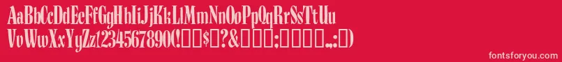 BudnullMedium Font – Pink Fonts on Red Background