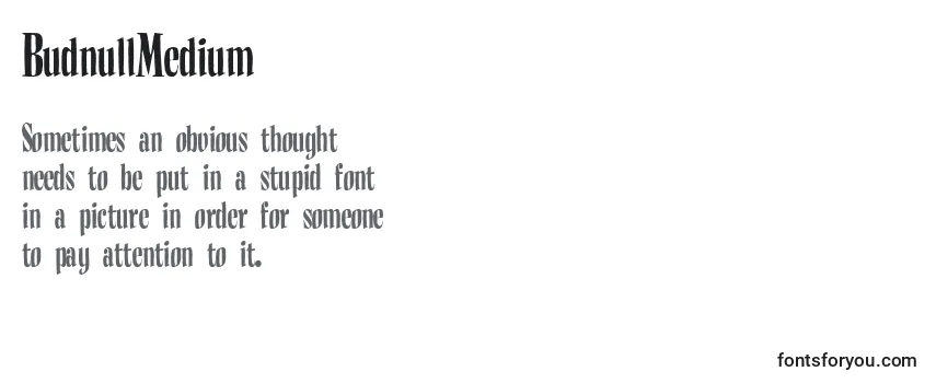 Schriftart BudnullMedium