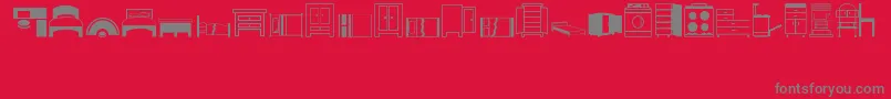 FurnitureRegular Font – Gray Fonts on Red Background