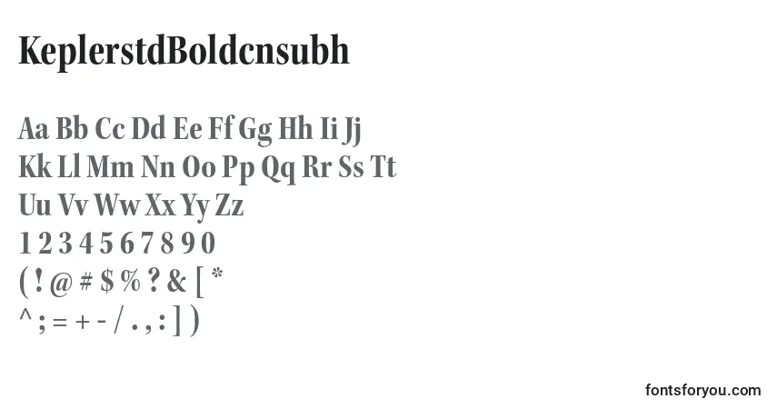 KeplerstdBoldcnsubh-fontti – aakkoset, numerot, erikoismerkit