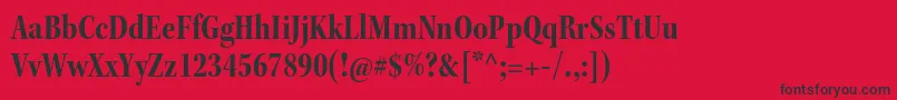 KeplerstdBoldcnsubh Font – Black Fonts on Red Background