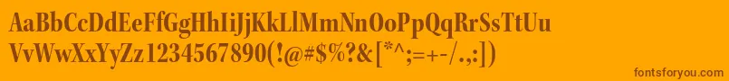 KeplerstdBoldcnsubh Font – Brown Fonts on Orange Background