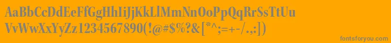 KeplerstdBoldcnsubh Font – Gray Fonts on Orange Background