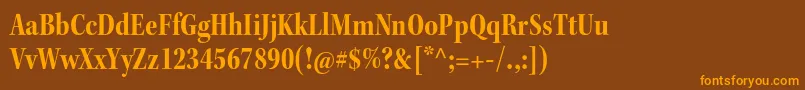 KeplerstdBoldcnsubh Font – Orange Fonts on Brown Background