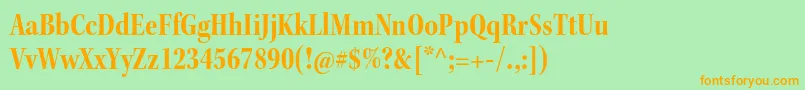 KeplerstdBoldcnsubh Font – Orange Fonts on Green Background