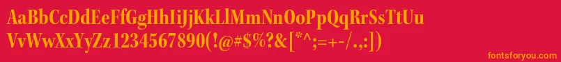 KeplerstdBoldcnsubh Font – Orange Fonts on Red Background